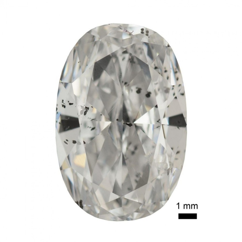 A diamond with inclusions. (Courtesy of Jae Liao/Carnegie Institution for Science)